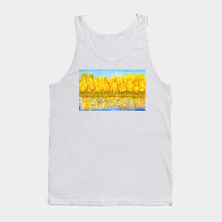 Autumn landscape with golden forst Tank Top